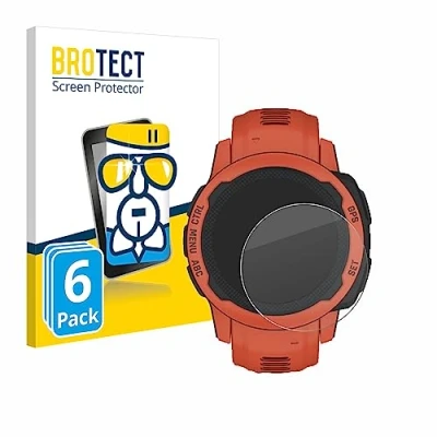 Immagine di brotect Pellicola Protettiva Vetro per Garmin Instinct 2S Protezione Schermo (6 Pezzi) [Durezza Estrema 9H, Chiaro]