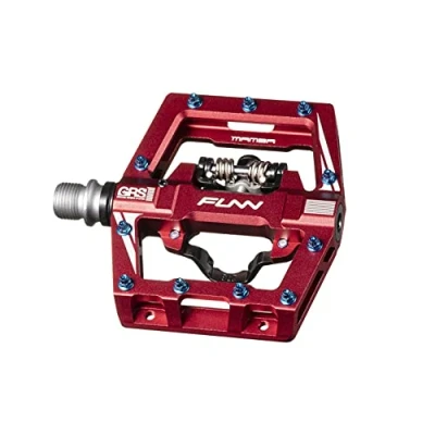 Immagine di Funn Mamba S Pedali MTB Clipless, con Clip su un Solo Lato, Compatibili Tacchette SPD, per Bicicletta Asse in CrMo da 9/16 pollici MTB/BMX/Ciclismo Gravel (Rosso)