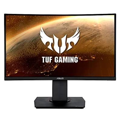 Immagine di ASUS TUF Gaming VG24VQ Curved Monitor 23.6 inch Full HD (1920 x 1080), 144Hz, Extreme Low Motion Blur, FreeSync, 1ms (MPRT), Shadow Boost, Nero