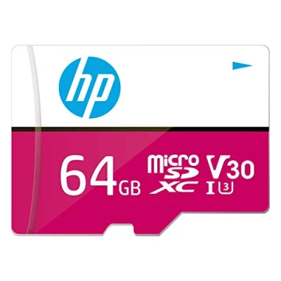 Immagine di HP Scheda di memoria microSDXC 64GB, U3, V30 per video 4K, con adattatore SD