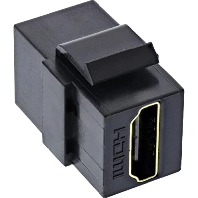 Immagine di InLine 76202M HDMI Keystone Inserto Snap in 4 K/60 Hz, Presa A, Colore: Nero