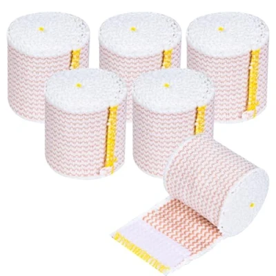 Immagine di Benda elastica a compressione, 6 pezzi, fascia per sport, fasciatura elastica, polsi, gomiti, lesioni sportive