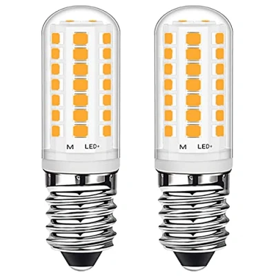 Immagine di Lampadina LED E14 3W Bianco Caldo 28W Alogena Equivalente Risparmio Energetico, Lampadine Piccola Vite Edison (SES) per Congelatore/Cappa/Macchina da Cucire, AC220 240V, Confezione 2 Euxper