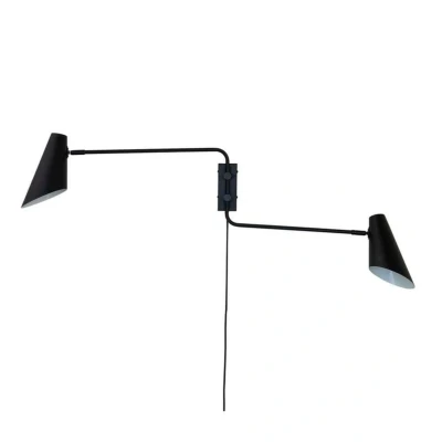 Immagine di Dyberg Larsen applique Cale, nero, metallo, a 2 luci