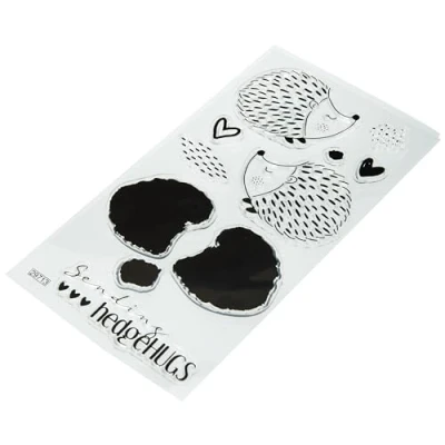 Immagine di Sizzix Set di francobolli Trasparenti a Strati 10PK Hedgehugs Lisa Jones 665830 Capitolo 4 2022 Stamps, Multicolour, One Size