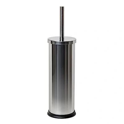 Immagine di Tatay Mirror Scopino Bagno, Acciaio inossidabile, Secchio interno in polipropilene, Spazzola nera, Senza BPA, Colore Metallizzato, 10.2 x 38.5 cm