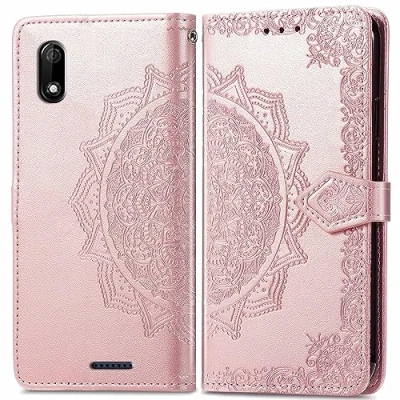 Immagine di Custodia per Wiko Y60,Flip Pelle Magnetica Cover a Libro con Slot Schede Y60,Supporto Stand, Interno TPU Protezione Portafoglio Case