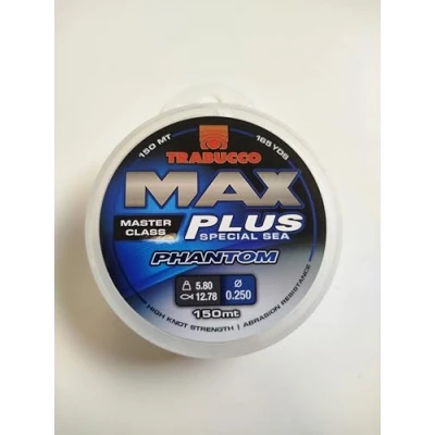Immagine di Trabucco Filo da Pesca Max Plus Phantom 0.25 mm 5.80 kg 150 m in Nylon Ideale per Lo Spinning Surfcasting Carpfishing Trota Lago Resistente al Nodo con POCA Elasticità