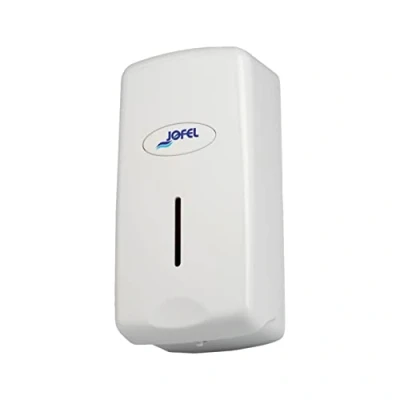 Immagine di Jofel distributore di sapone a parete, ricaricabile con liquido, capacità 1L, per il bagno, corpo in ABS robusto, antigoccia e resistente alla corrosione, Valor AC27050