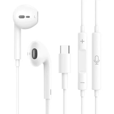 Immagine di Cuffie USB C per iPhone 16 Pro Max,In Ear Tipo con Microfono, Hi Fi Stereo Auricolari filo Samsung Galaxy S25 S24 Ultra S23/22/21 S20 A53/54, Google Pixel 8 7 6A, OnePlus 11/10