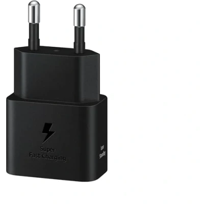 Immagine di Samsung Caricabatterie Rapido USB C 25W + Cavo Nero