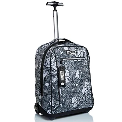 Immagine di Appack Big Trolley a ppack, Yuzer, Bianco, 2 in 1 Spallacci Per Uso Zaino, Scuola y Viaggio