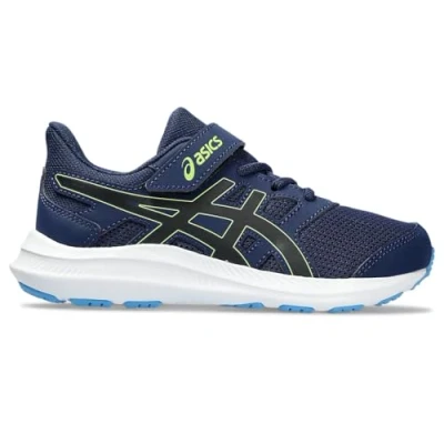 Immagine di Asics JOLT 4 Unisex Scarpe running neutre per bambini, Taglia: 27, Blue expanse/black Tessuto / sintetico