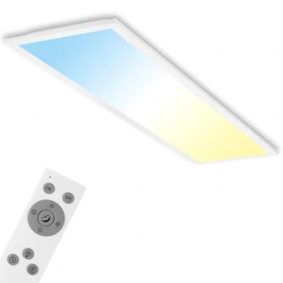 Immagine di BRILONER — Lampada da soffitto a LED, pannello LED dimmerabile, controllo della temperatura del colore, telecomando incluso, 24W, 2.600 lumen, bianco, 1000x250x60mm (LxPxA)