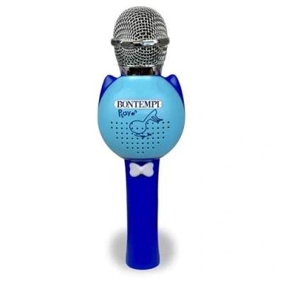 Immagine di Bontempi SonicLink Mic Microfono Wireless con Funzione Karaoke e Cambio Voce, Blu, 24,9x8,4x7,4 cm