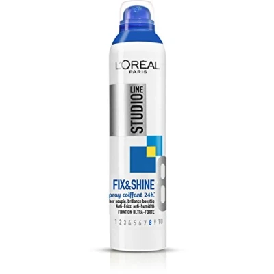 Immagine di L&#039;Oréal Paris Studio Line Fix&amp;Shine Spray per parrucchiere, 24 H, fissaggio ultra forte, 300 ml