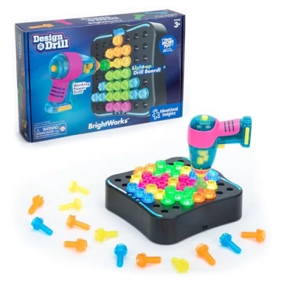 Immagine di Learning Resources Animale Brightworks Design &amp; Drill, Apprendimento STEM con Il Trapano, 53 Pezzi, dai 3 Anni in avanti, Multicolore, Medium, EI 4138