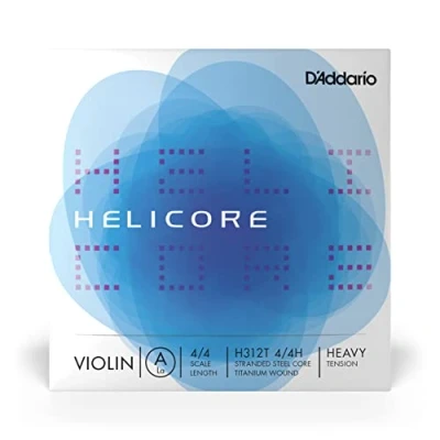 Immagine di Corda Singola la d&#039;Addario Helicore per Violino, Titanium Wound, Scala 4/4, Tensione Forte, Singolo Wound A