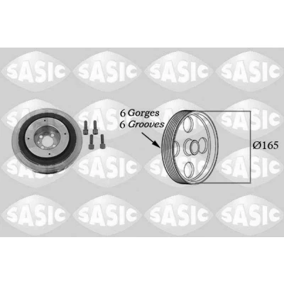 Immagine di SASIC 9001813 Puleggia Albero Motore 165 FIAT: BRAVO 1, 2, Doblo I Cargo, ALFA ROMEO: 147, 156 Sedan, Sportwagon, OPEL: Astra H GTC