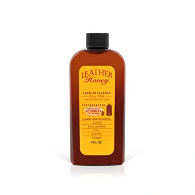 Immagine di LEATHER Honey Detergente Pelle Pulitore di qualità Superiore per Abbigliamento, Mobili, Interni Auto, Scarpe e Accessori in Vinile, Formula Concentrata, Produce 946 ml Dopo la Diluizione