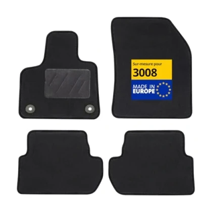 Immagine di DBS Tappetini per auto su misura 3008 (dal 2020) antiscivolo Moquette Galaxy 4 pezzi