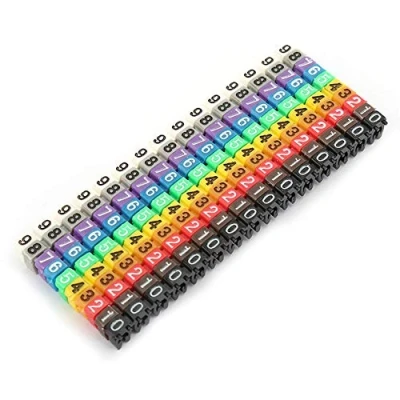 Immagine di Marcatori per Fili, Etichette Numeri di Cavi Colorati con Numerazione Fili (150PCS KCM 1.5MM 1.5 square)