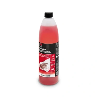Immagine di ERRECOM Red Cool, Liquido Radiatore Rosso Fluorescente Concentrato, antigelo G12 con Pacchetto inibitore a Base Organica Oat, 1 Litro