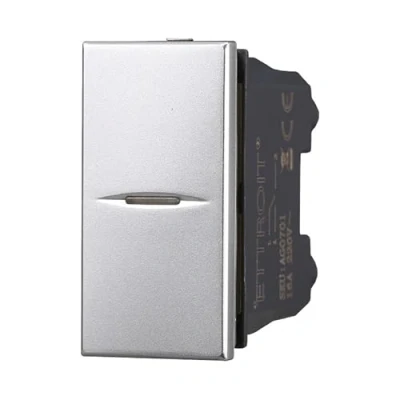 Immagine di Deviatore Assiale 1P 16A Unipolare, Compatibile con Bticino Axolute (Grigio)