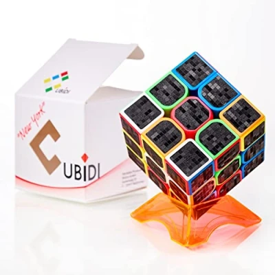 Immagine di CUBIDI Cubo Magico Speedcube 3x3 Con Caratteristiche Ottimizzate per Lo Speed Cubing Principianti ed Esperti Adesivo In Carbonio Tipo New York