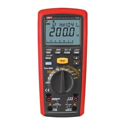 Immagine di UNI T UT505B Serie UT505 Mano Tester di Resistenza Isolamento, 50V/100V/250V/500V/1000V, 1mA