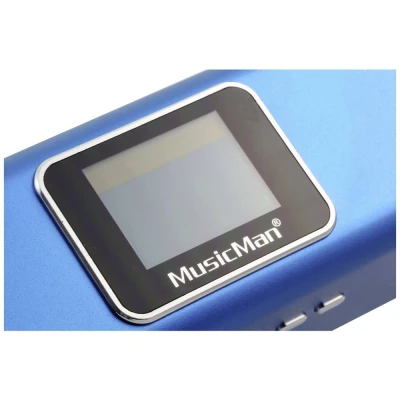 Immagine di Music Man MA Display blau Mini altoparlante AUX, Radio FM, SD, portatile, USB Blu (metallizzato)