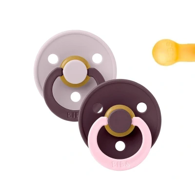 Immagine di 2 Succhietti BIBS Studio Colour Fusion Round Dusky Lilac Plum