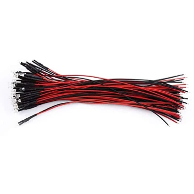 Immagine di 50Pezzi Diodo ad Emissione Luminosa LED Precablata DC 9 12V 3/5/10mm Diodi Trasparenti Luce Lampada Bulbo per Trasformazione Illuminazione di Circuiti Automobilistici Modellazione(Luce Bianca 3mm)