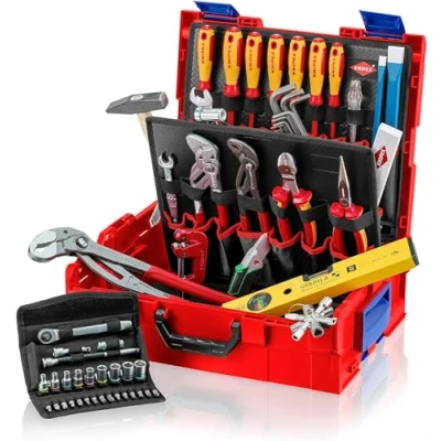 Immagine di Knipex L BOXX 00 21 19 LB S Sanitario Valigetta porta utensili con contenuto 52 parti (L x A) 357 442 151 mm