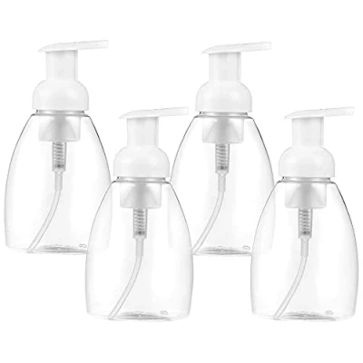 Immagine di 4 Pezzi Flacone Erogatore di Schiuma, Schiumogeno Pump Bottles, Bottiglia Dispenser Sapone, Ideale per Shampoo e Balsamo Capelli