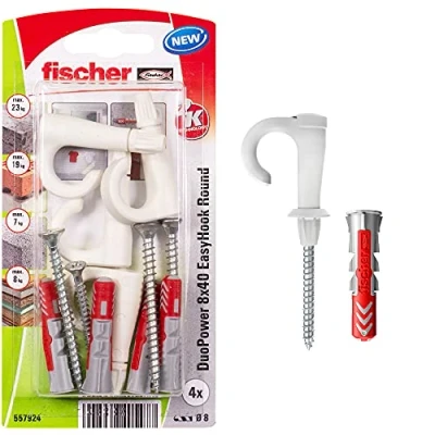 Immagine di Fischer DuoPower 8x40 EasyHook Round K (4) Assortimento tasselli 557924 1 KIT