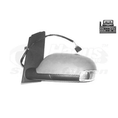 Immagine di Specchio retrovisore esterno Van Wezel 5856817 Sx con la prima mano completo, asferico, per regolazione elettrica specchio, termico