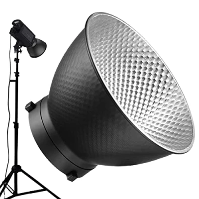 Immagine di Bowens Mount Diffusore portatile per softbox Bowen, 18 cm, con attacco luce stroboscopica Speedlite, paralume griglia a nido d&#039;ape 60 gradi, bianco morbido