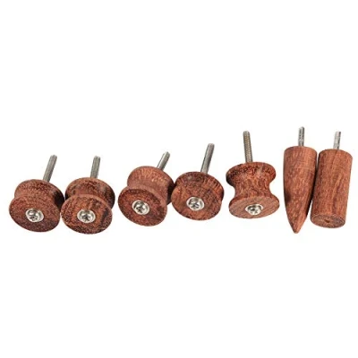 Immagine di 7pcs Bruciatore in pelle di palissandro punta a Slicker lucidato Trapano Leathercraft Carving Tool