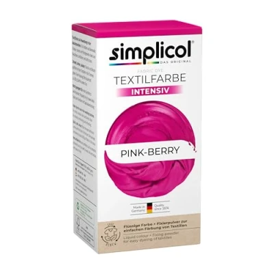 Immagine di Simplicol Colore per tessuti intenso, Pink Berry 1027620, facile da colorare in lavatrice, confezione completa All 1, 1