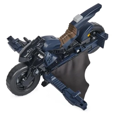 Immagine di DC Comics, Veicolo Batman Adventures 2 in 1, Batcycle Trasformabile, Macchina Compatibile con Tutte Le Action Figure Batman, Batmobile Giochi per Bambini e Bambine, 4+ Anni