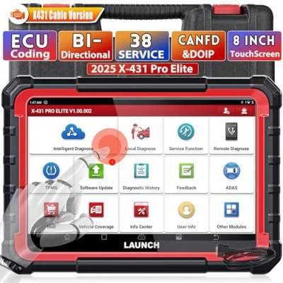 Immagine di LAUNCH X431 Pro Elite OBD2 Auto Diagnostica in Italiano, Diagnosi Scanner per Veicoli, Con 37+ Reset, FCA Autoauth SGW, CANFD&amp;DOIP, Programma Chiave, aggiornamento di 2 anni, Modello 2024