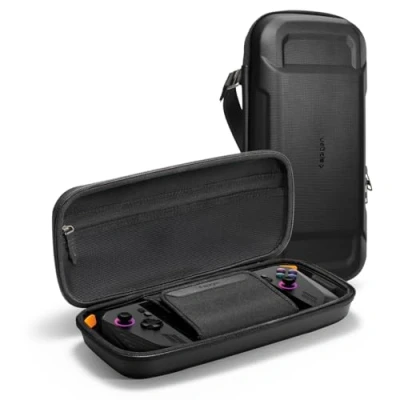 Immagine di Spigen Cover Rugged Armor Pro Progettato per Rog Ally X 2024 RC72LA/ ASUS Ally(23) RC71L/ MSI Claw Custodia da Viaggio con Tasche Nero