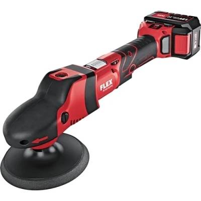 Immagine di Flex Lucidatrice rotante a batteria PE 150 18.0 EC/5.0 Set (max. corpo lucidante ø 160 mm, piastra di supporto lucidatrice, velocità vuoto 1450 /min) 447.153