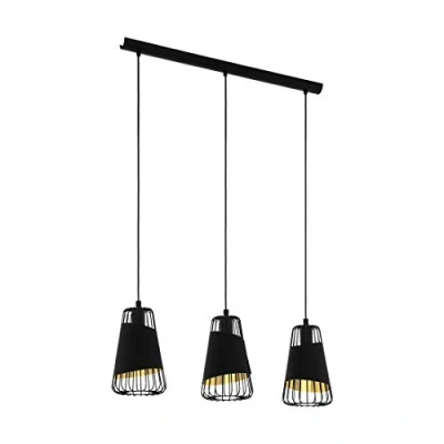 Immagine di Eglo Lampada a Sospensione Austell, Acciaio Tessile, 76.5 cm, Nero