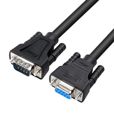 Immagine di DTECH 5ft RS232 Cavo seriale maschio a femmina, 9 poli dritto (1,5 m, nero)
