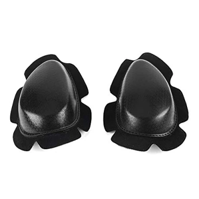 Immagine di Oldbones Ginocchiere universali per moto, ciclismo, sport, corsa, ginocchiere, parastinchi, colore nero fluorescente
