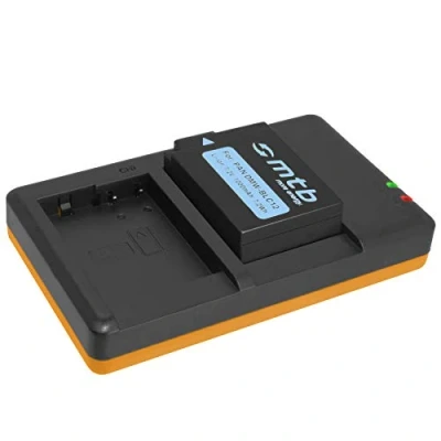 Immagine di Batteria + Caricabatteria doppio (USB) per Panasonic DMW BLC12(E) / Lumix DMC FZ200, FZ300, FZ1000, FZ2000.. Sigma dp quattro/Leica Q (Typ 116) v. lista (Cavo USB micro incluso)