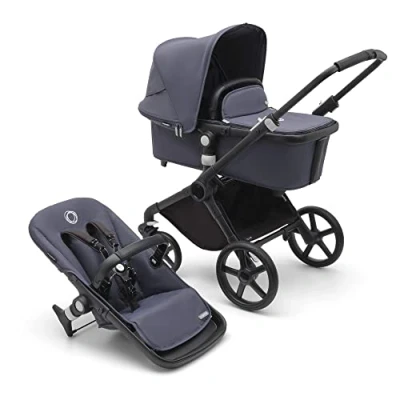 Immagine di Bugaboo Fox Cub, Passeggino Multi Terreno Leggero e Resistente, Design Robusto Cappottina Extra Large, Sistema di Chiusura in un Unico Pezzo che Resta Piedi, Stormy Blue