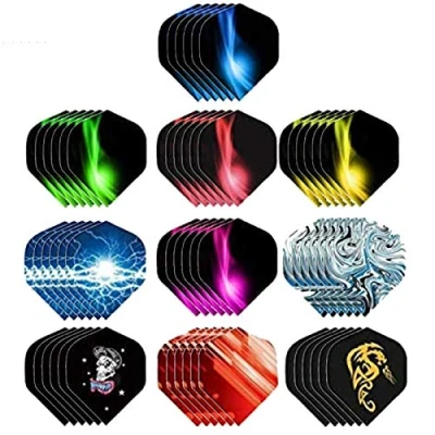 Immagine di ToBeIT 60 Pezzi Freccette Alette(Dart flights) 20 Set Durevole Standard Alette per Extra rigide a Tutti i Tipi di Gioco Sia Soft Dart Che Steel Dart.
